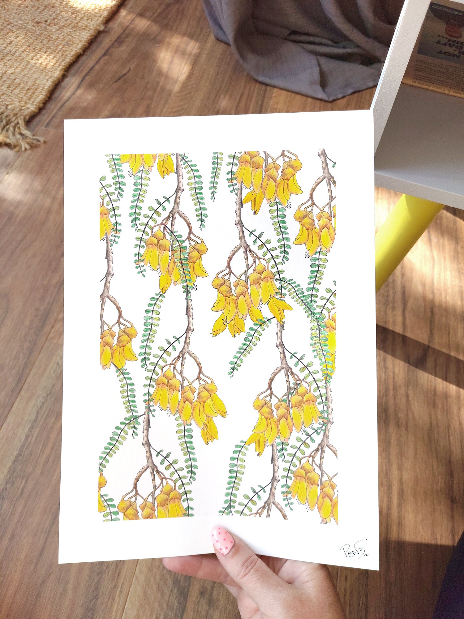 Branches of Kowhai Art Print