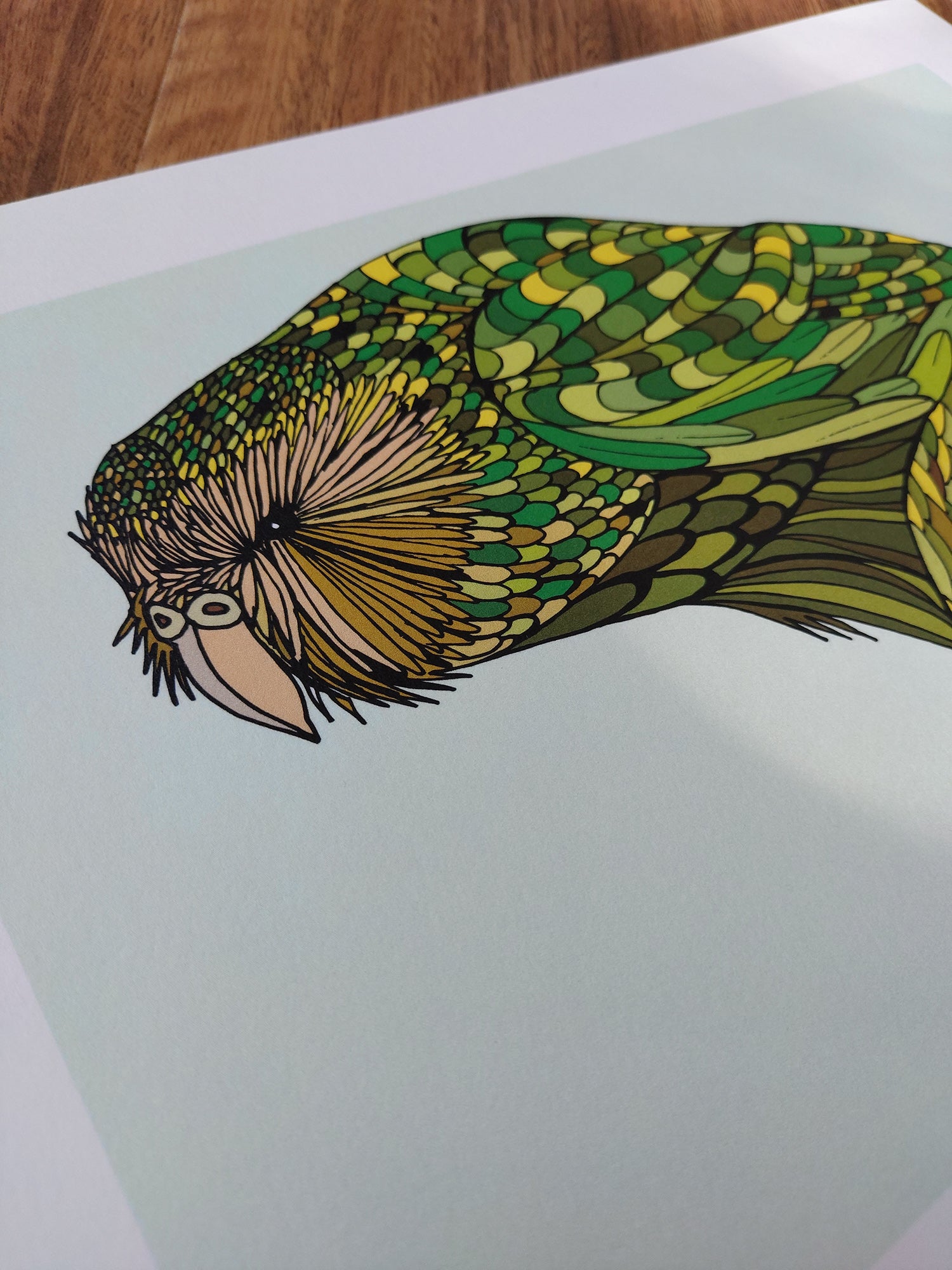 Kakapo Green Art Print