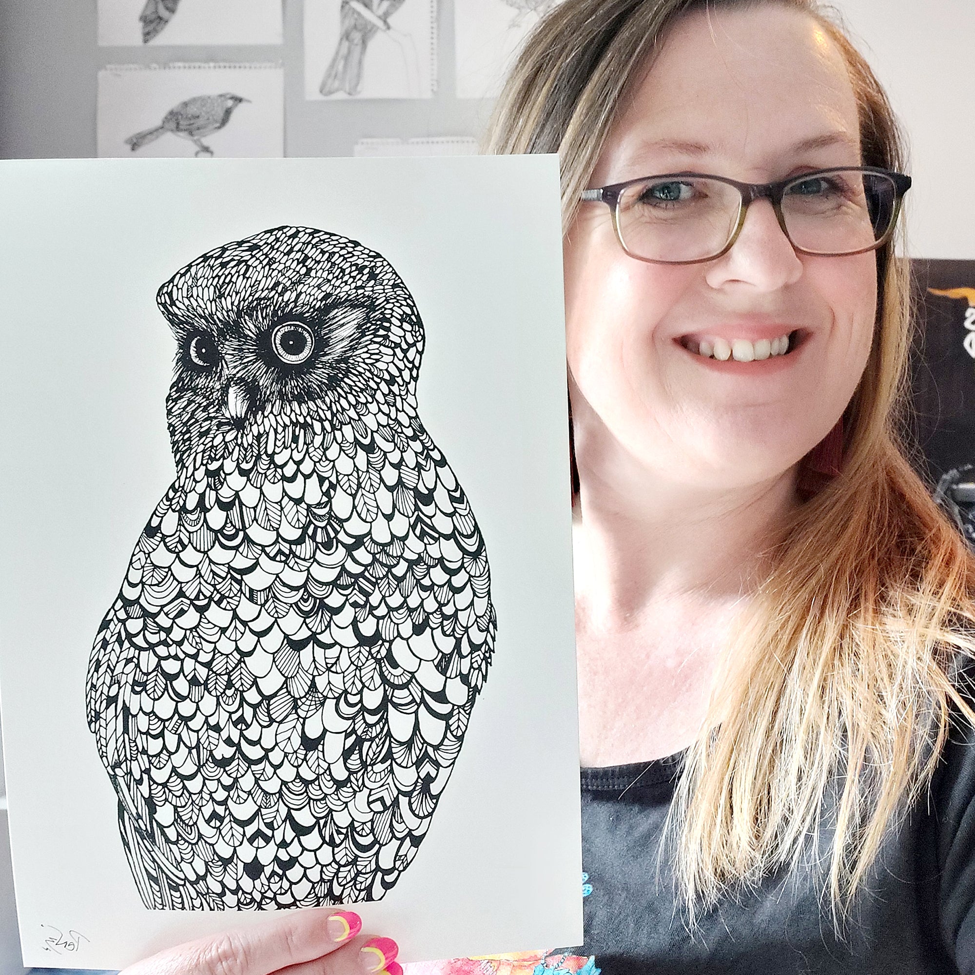 Morepork Throw Blanket. Morepork Art Print (NZ Native Owl)