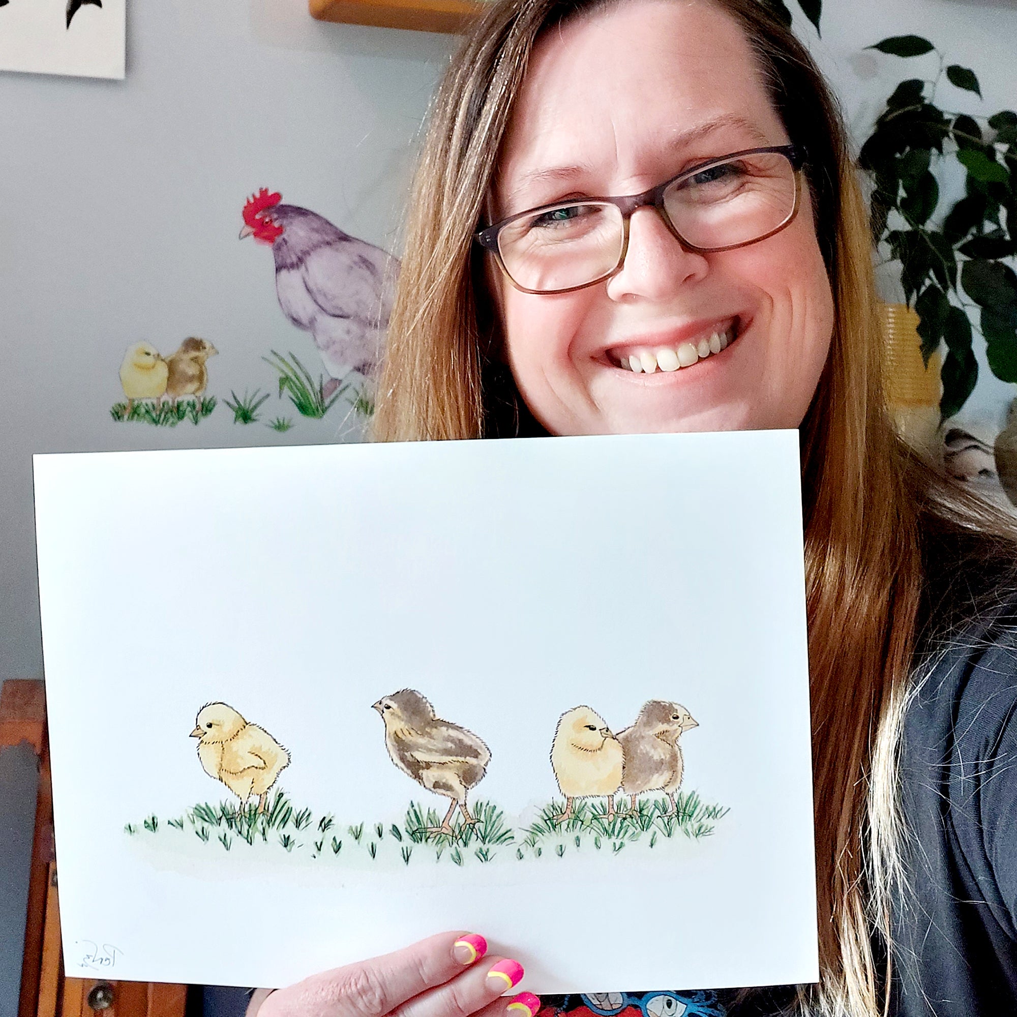 Baby Chickens Chicks - Art Print