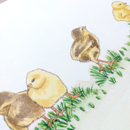 Baby Chickens Chicks - Art Print
