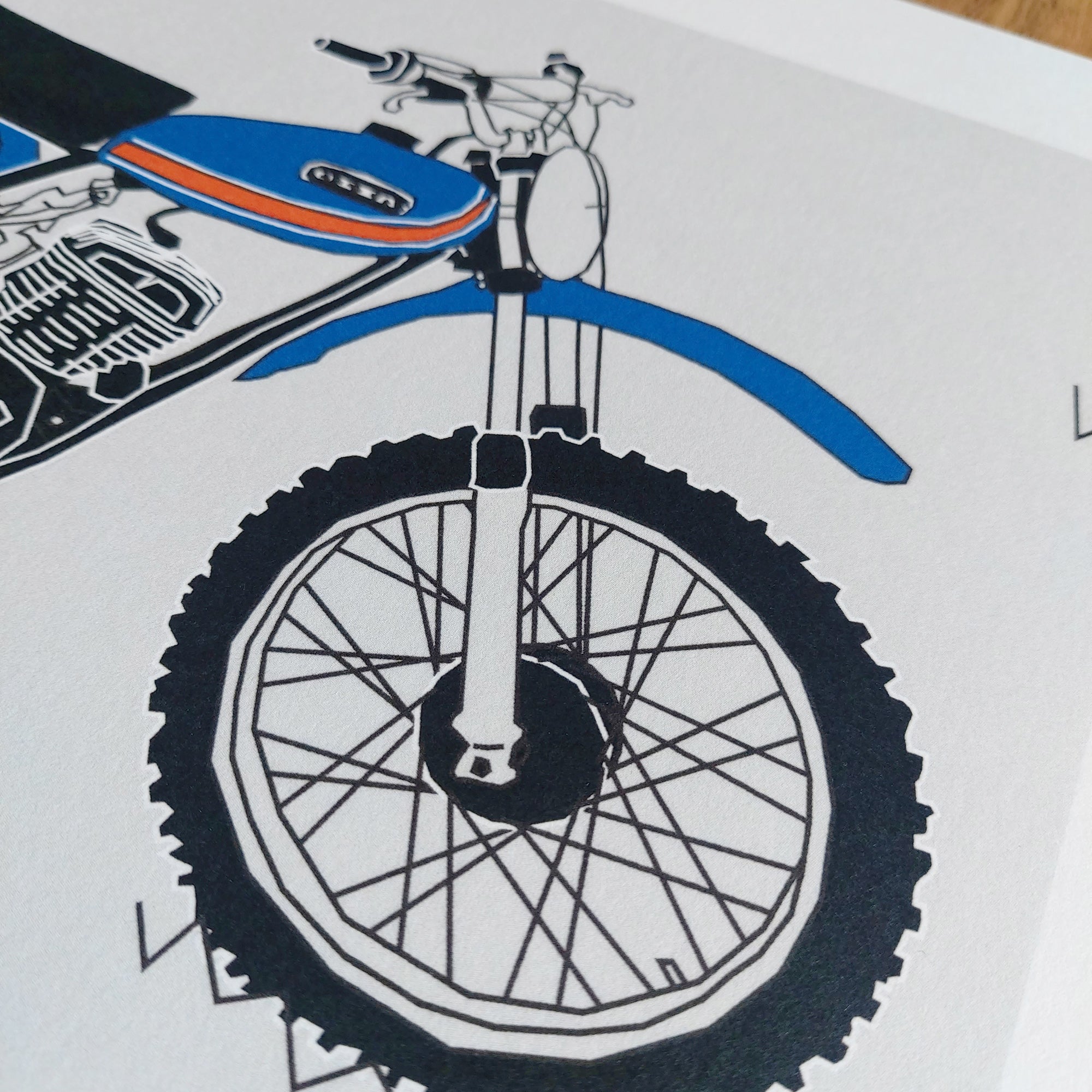 Blue Vintage Motocross