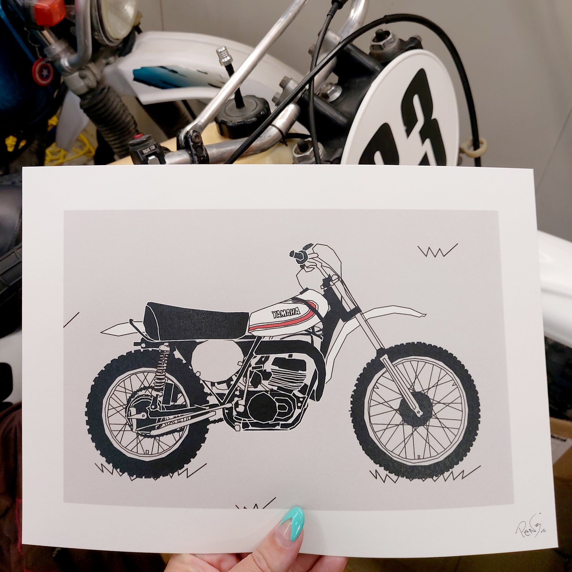White Vintage Motocross