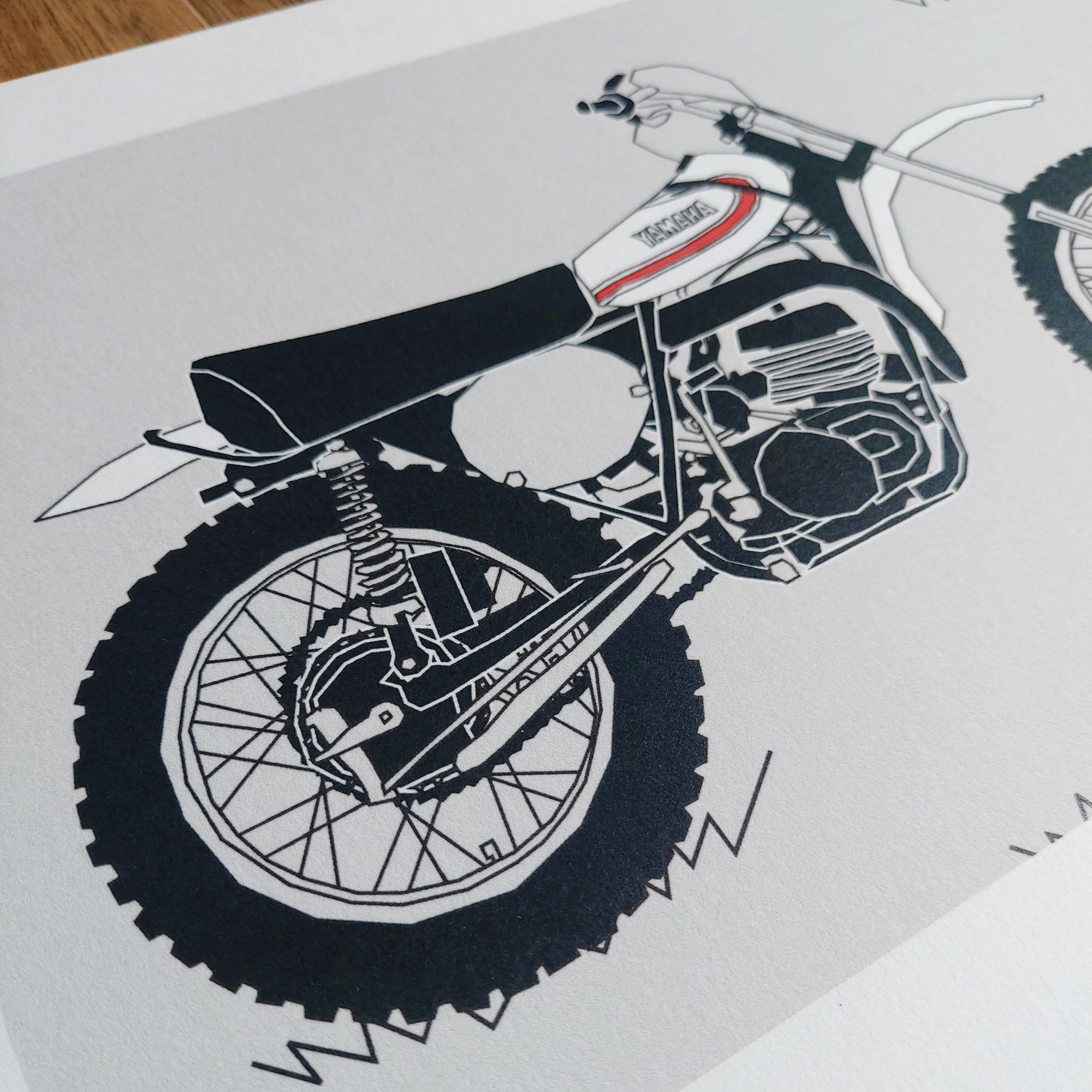 White Vintage Motocross