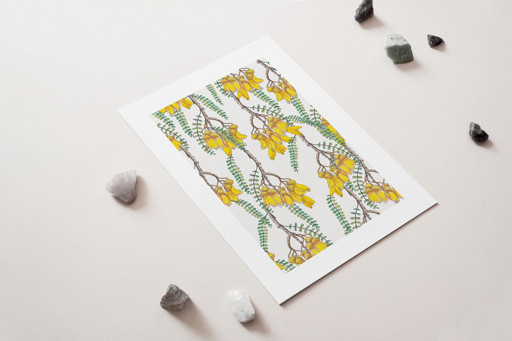 Branches of Kowhai Art Print